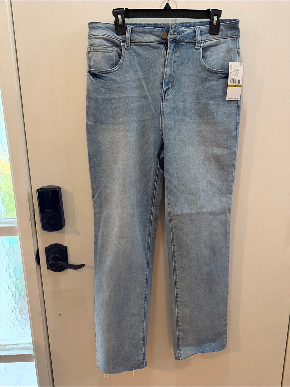 Karen Kane Light Blue Straight-Leg Jeans NWT